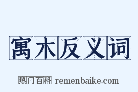 寓木反义词是什么意思的图片